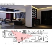 現(xiàn)場(chǎng)門廳和客廳效果圖