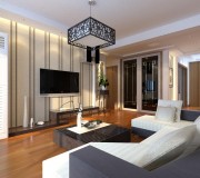 客廳和電視背景墻，看起來比較大氣