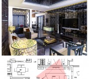 現(xiàn)場(chǎng)客廳效果圖