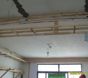 木工吊頂框架進(jìn)行中