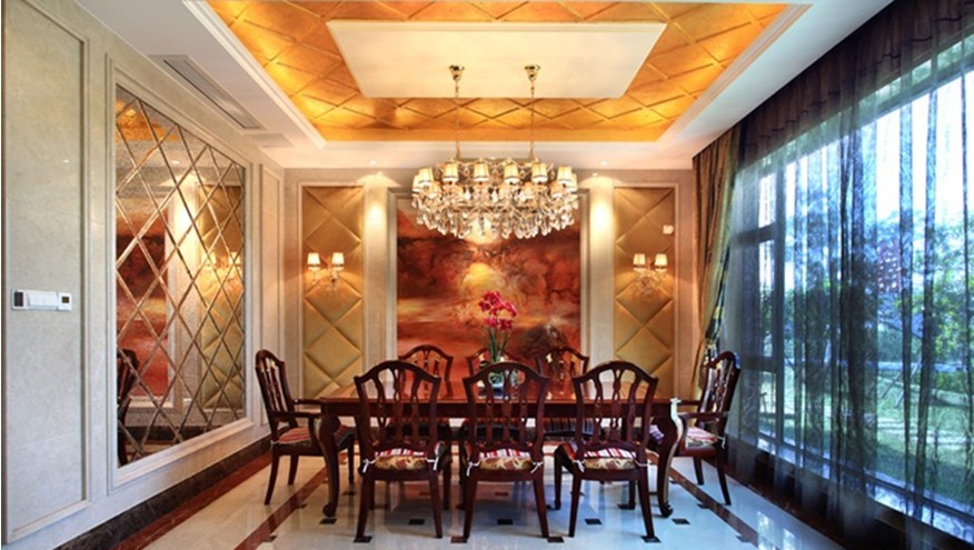 歐式風格別墅餐廳設計